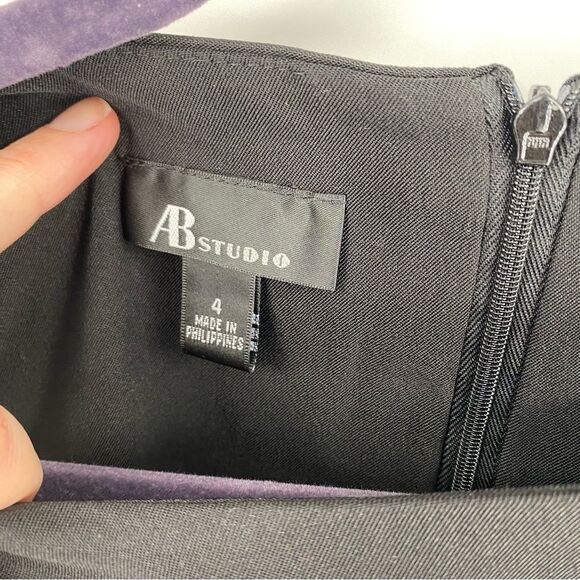 ABStudio Women’s Round Neck Sleeveless Color Block Mini Dress size 4 - Picture 2 of 4